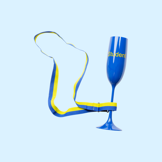 Champagneglas-halsband - Blå