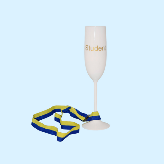 Champagneglas-halsband - Vit