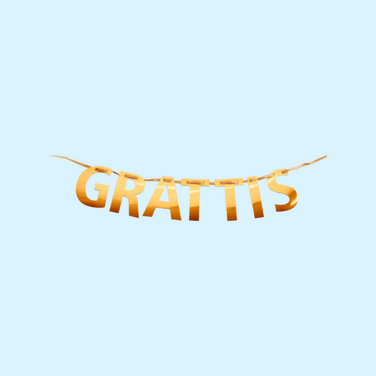 Grattis Banner - Guld