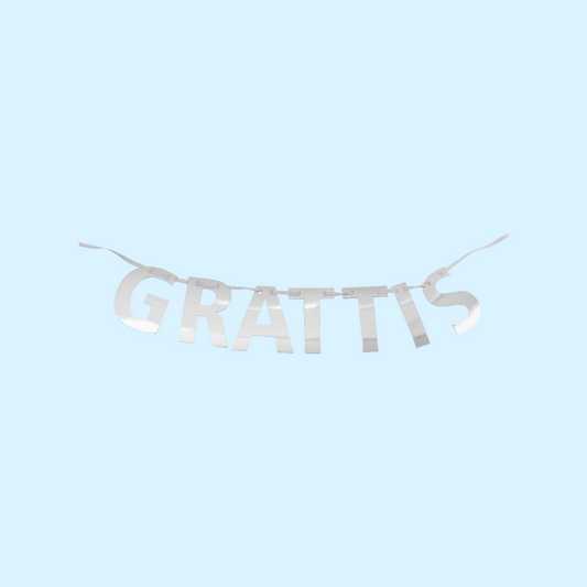 Grattis Banner - Silver