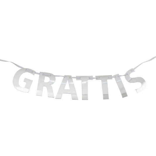 Grattis Banner - Silver