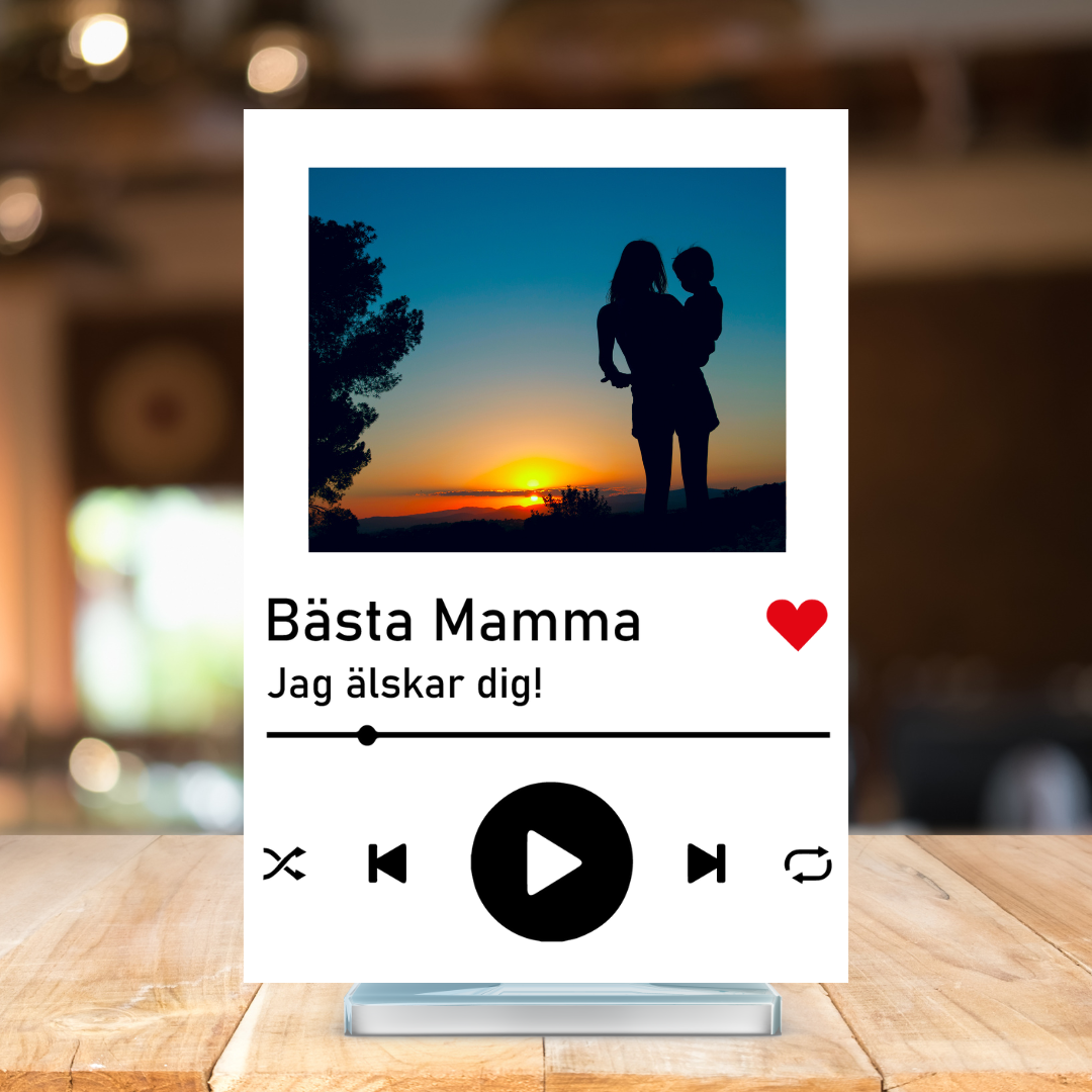 Musiktavla Vit - Designa själv